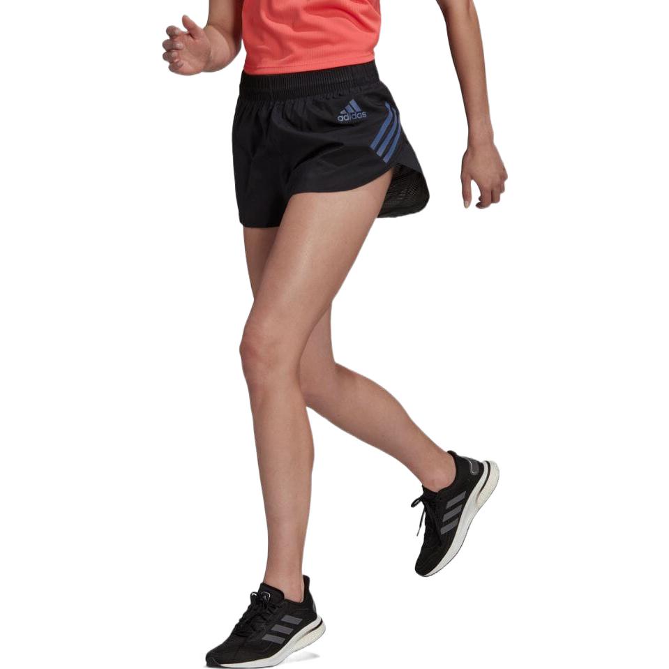 (WMNS) adidas Adizero Running Split Shorts 'Black Blue' HC7985
