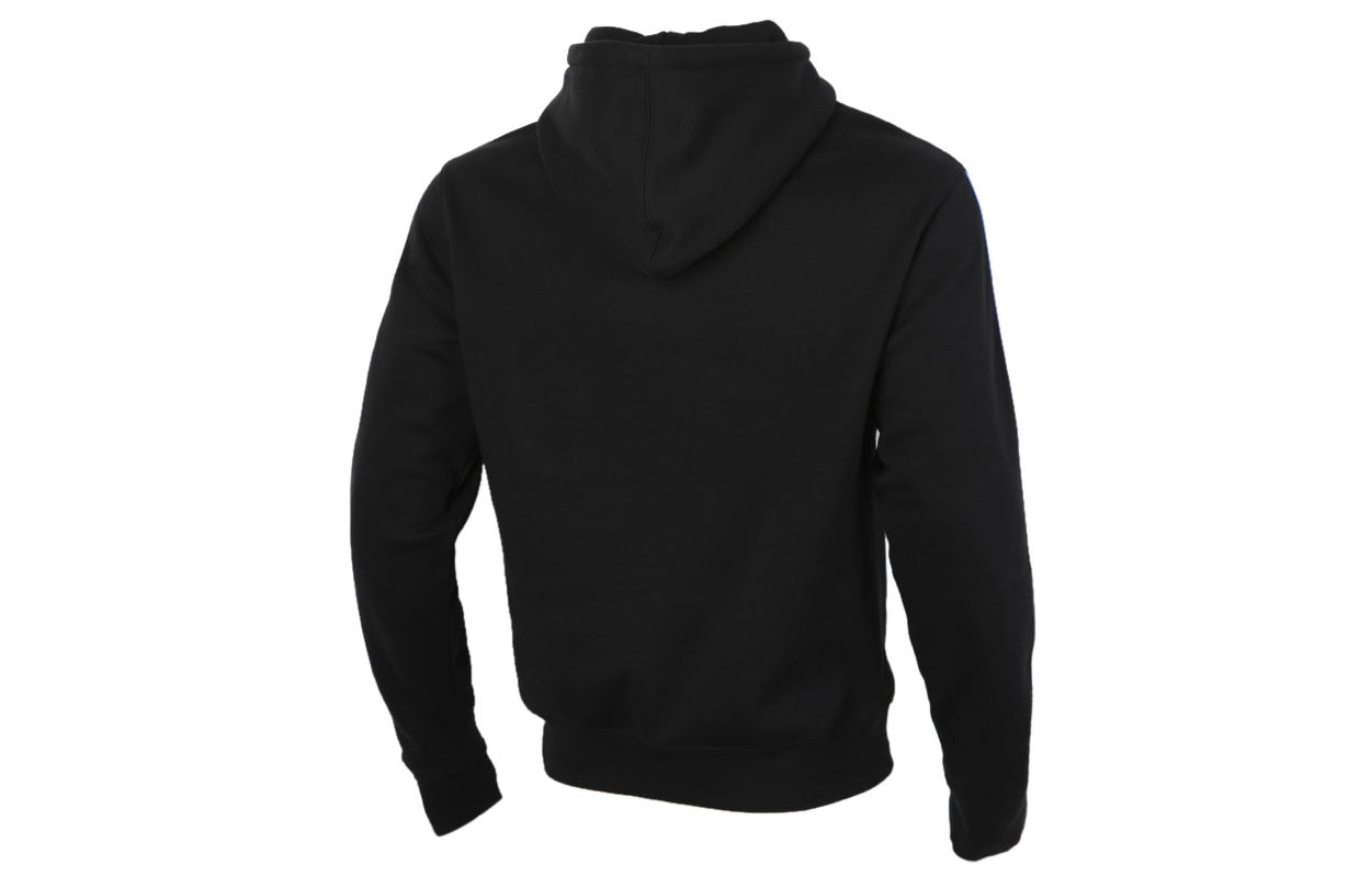 adidas originals Colorblock logo Printing Fleece Lined hooded Pullover Black GD2117