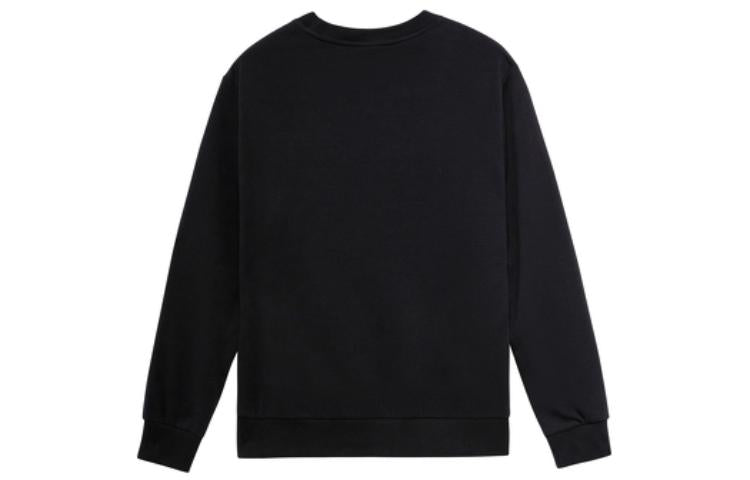 New Balance Logo Print Casual Sweatshirt 'Black White' AMT23350-BK