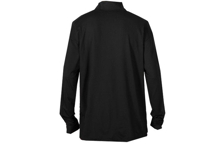 Men's Nike Training Sports Half Zipper Long Sleeves Black T-Shirt DM5504-010