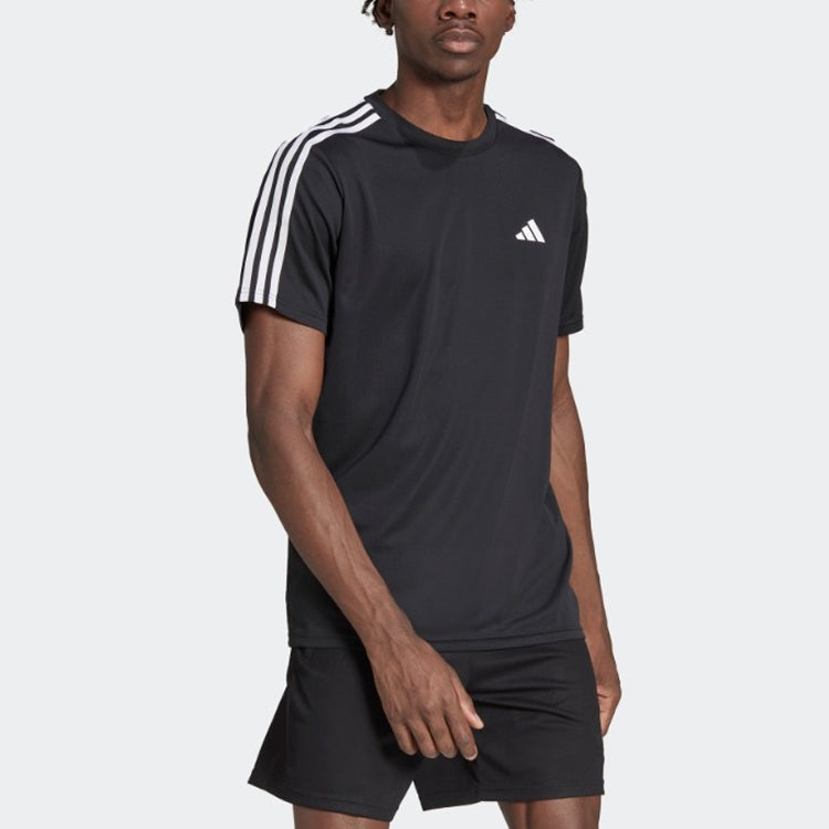 adidas Essentials 3-Stripes Training T-Shirt Asia Sizing 'Black' IB8150