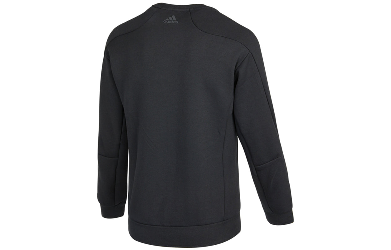 Men's adidas Th Eng Sweat Logo Printing Casual Sports Pullover Black H39272
