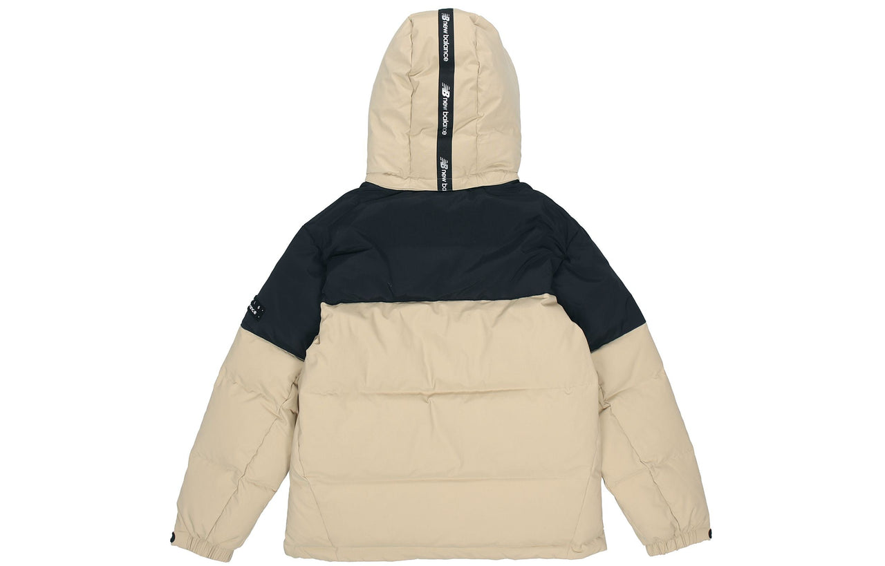New Balance Winter Classic Down Jacket 'Beige Black' AMJ14323-BEI