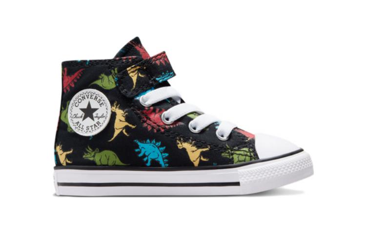 (TD) Converse Chuck Taylor All Star Easy-On Dinosaurs High Top 'Black' A02441C