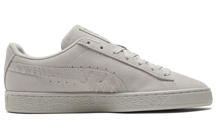PUMA Suede Mono Deboss Casual Skateboarding Shoes Unisex Gray 384688-01
