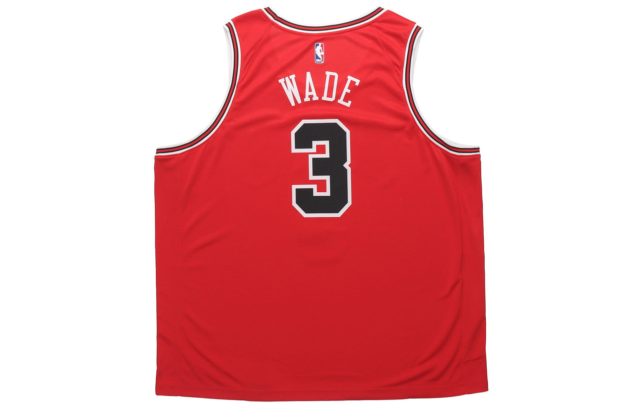 Nike NBA Retro Basketball Jersey SW Fan Edition Chicago Bulls Wade 3 Red 864465-658