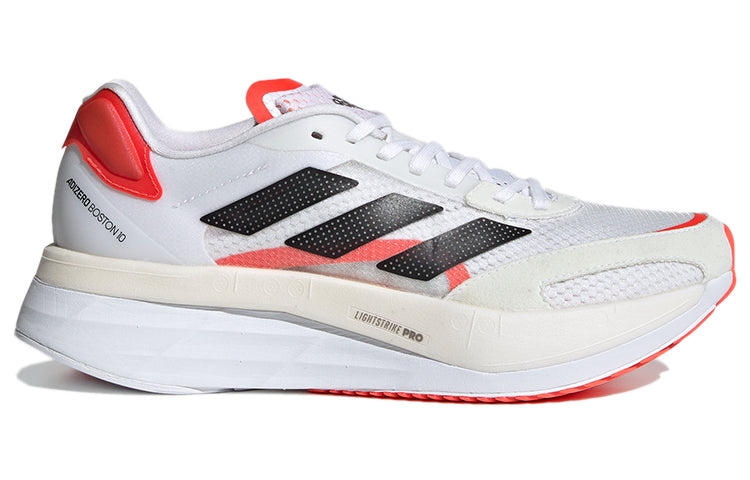 (WMNS) adidas Adizero Boston 10 'White Solar Red' FY4080