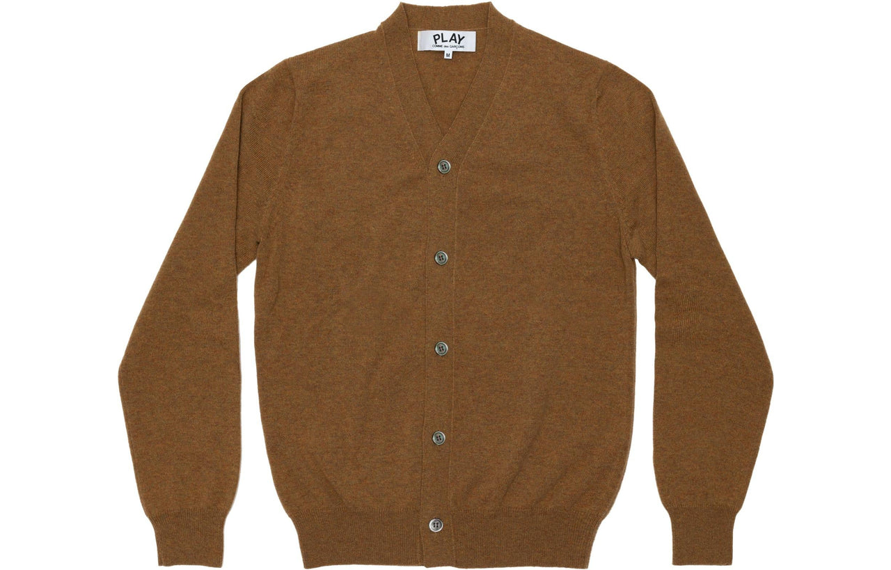 COMME des GARCONS PLAY Cardigan Pastel Series Sleeve Heart 'Pastel Camel' AZ-N092-051-3