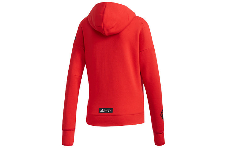 adidas Casual Sports Zipper Hooded Jacket Red EA2102
