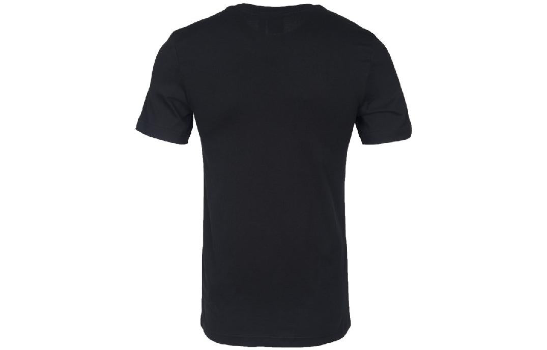 Men's adidas originals Design Alphabet Printing Round Neck Pullover Short Sleeve Black T-Shirt BQ3032