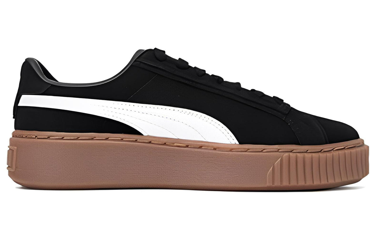 (WMNS) PUMA Platform Skate Shoes 'Black White Brown' 395225-04