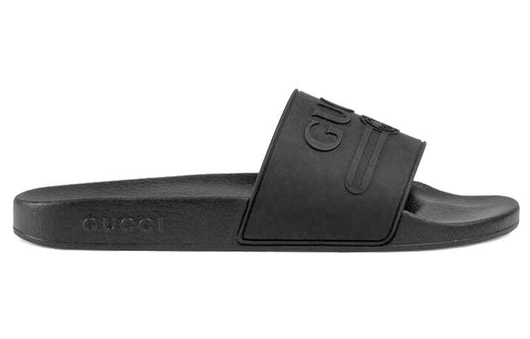 Gucci Logo Rubber Slide 'Black' 522887-JCZ00-1031