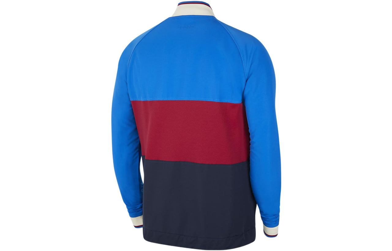 Nike FC Barcelona Full Zip Soccer Track Jacket 'Blue' CV9914-427