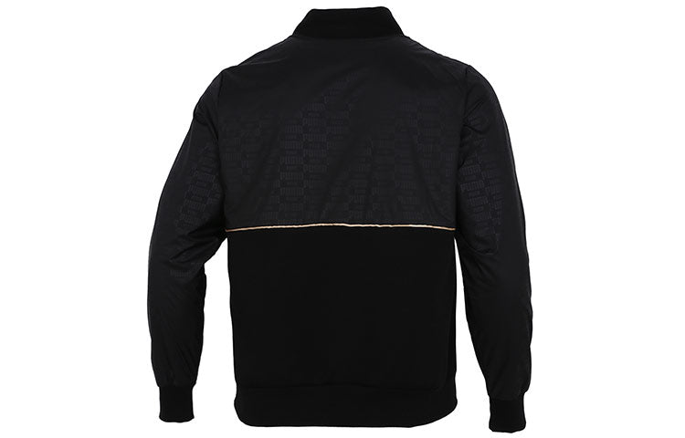 PUMA Luxe Jacket logo Casual Sports Knit Stand Collar Asia Sizing 'Black' 534406-01
