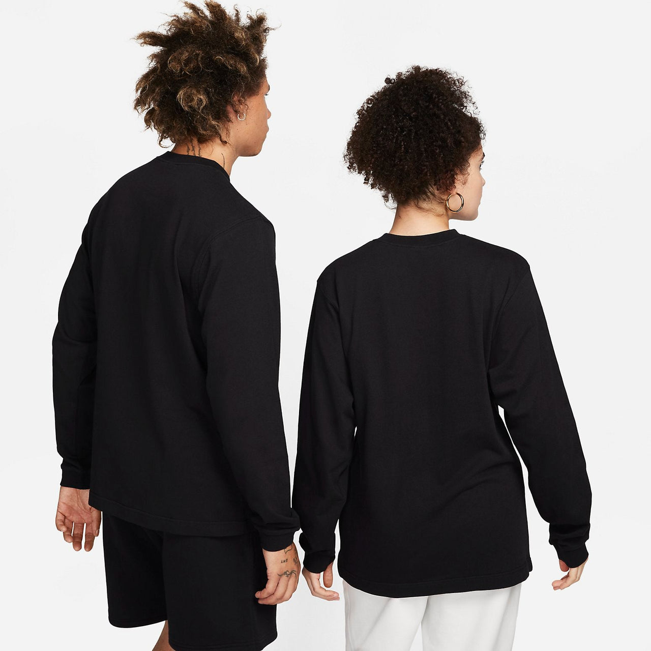 Nike Long Sleeve Solo Swoosh T-Shirt 'Black' DX0884-010