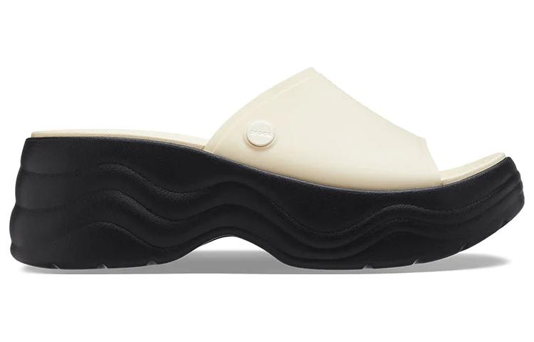 (WMNS) Crocs Skyline Slides 'Vanilla Black' 208182-1LG
