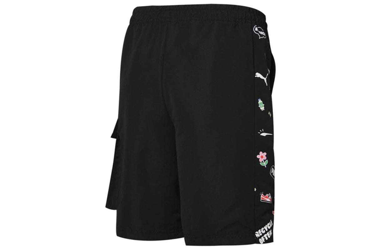 PUMA Awareness Cargo Woven Shorts 'Black White' 532038-01