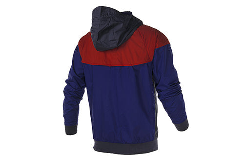 Men's Nike Windrunner Hooded Woven Windbreaker Sports Colorblock Jacket Red 727325-452