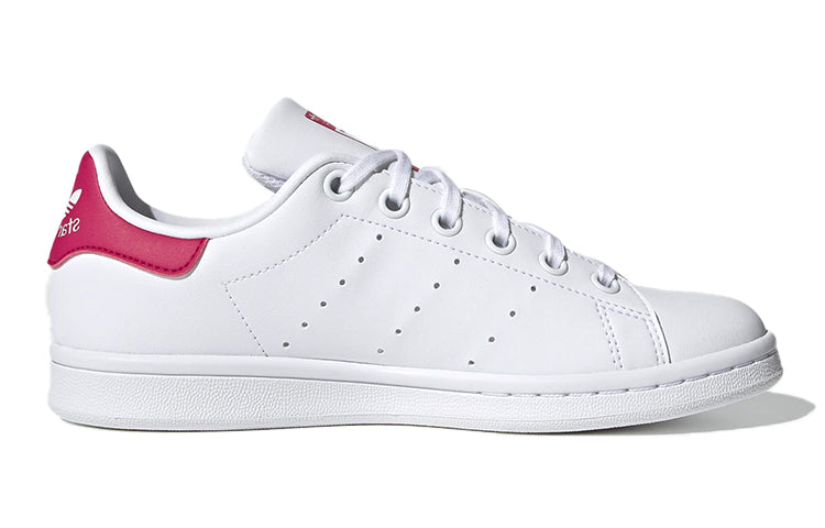 (GS) adidas originals Stan Smith J 'White Rose Red' FX7522