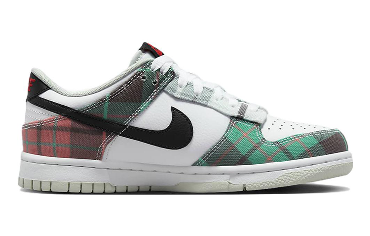 (GS) Nike Dunk Low Plaid 'White Red Green' DV8919-100