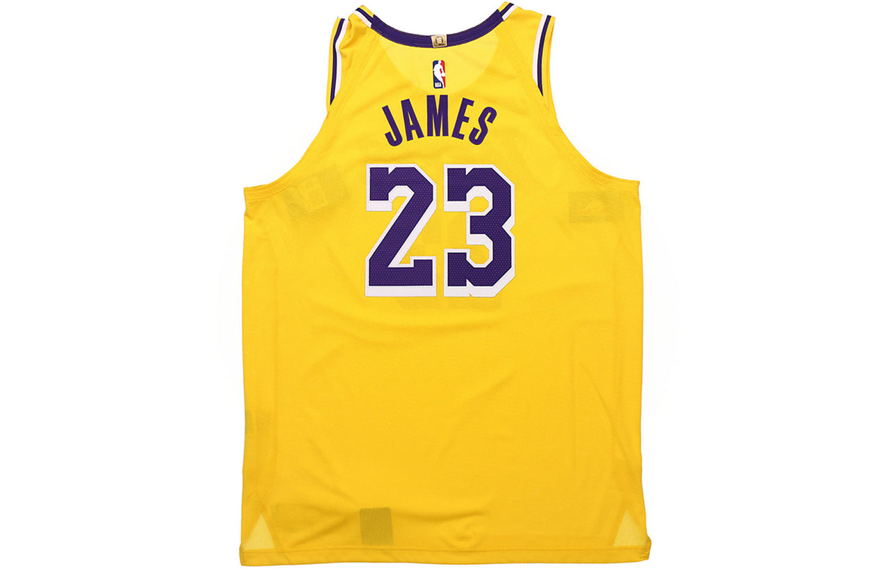 Nike NBA AU Player Edition lakers LeBron James Connected Jersey Sports Basketball Yellow AA7265-735