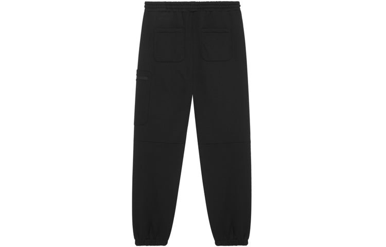 New Balance Logo Fleece Striped Joggers 'Black' 6LB42123-BK