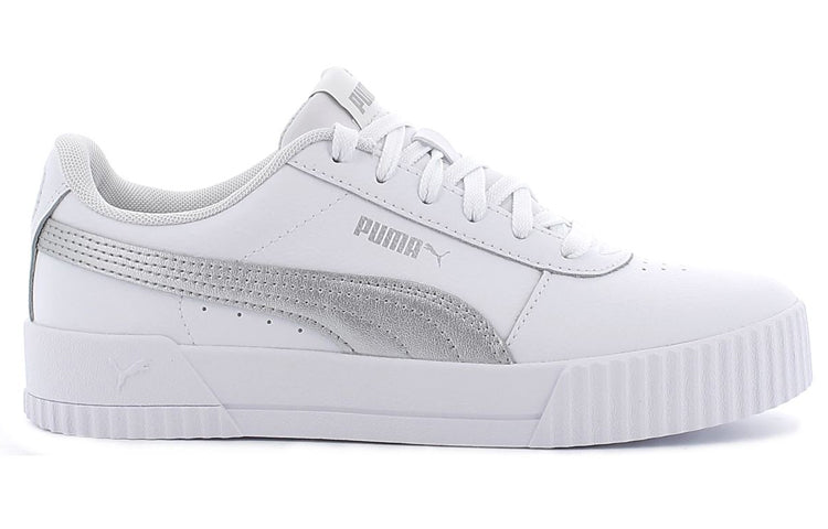 (WMNS) PUMA Carina Leather 'White Grey' 370325-18