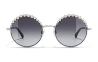 CHANEL Sunglasses Unisex Silver/Gradient Gray