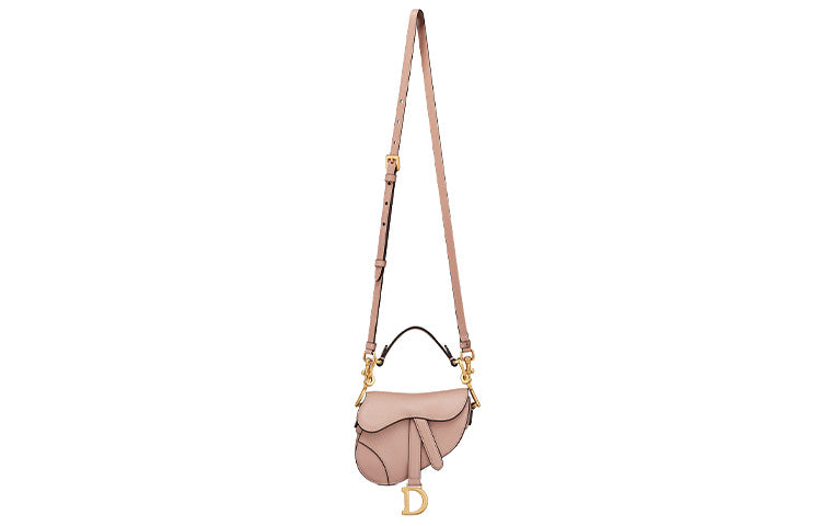 DIOR Saddle Sheepskin Saddle Bags Shoulder Bag Crossbody Bag Handbags Extra Mini Women's Rose Pink