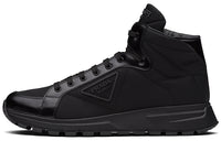 PRADA Prax 01 High Top Re Nylon And Brushed Leather Black