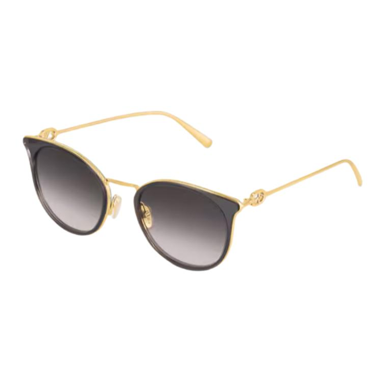LOUIS VUITTON Acetate Metal Round Sunglasses Unisex Gray