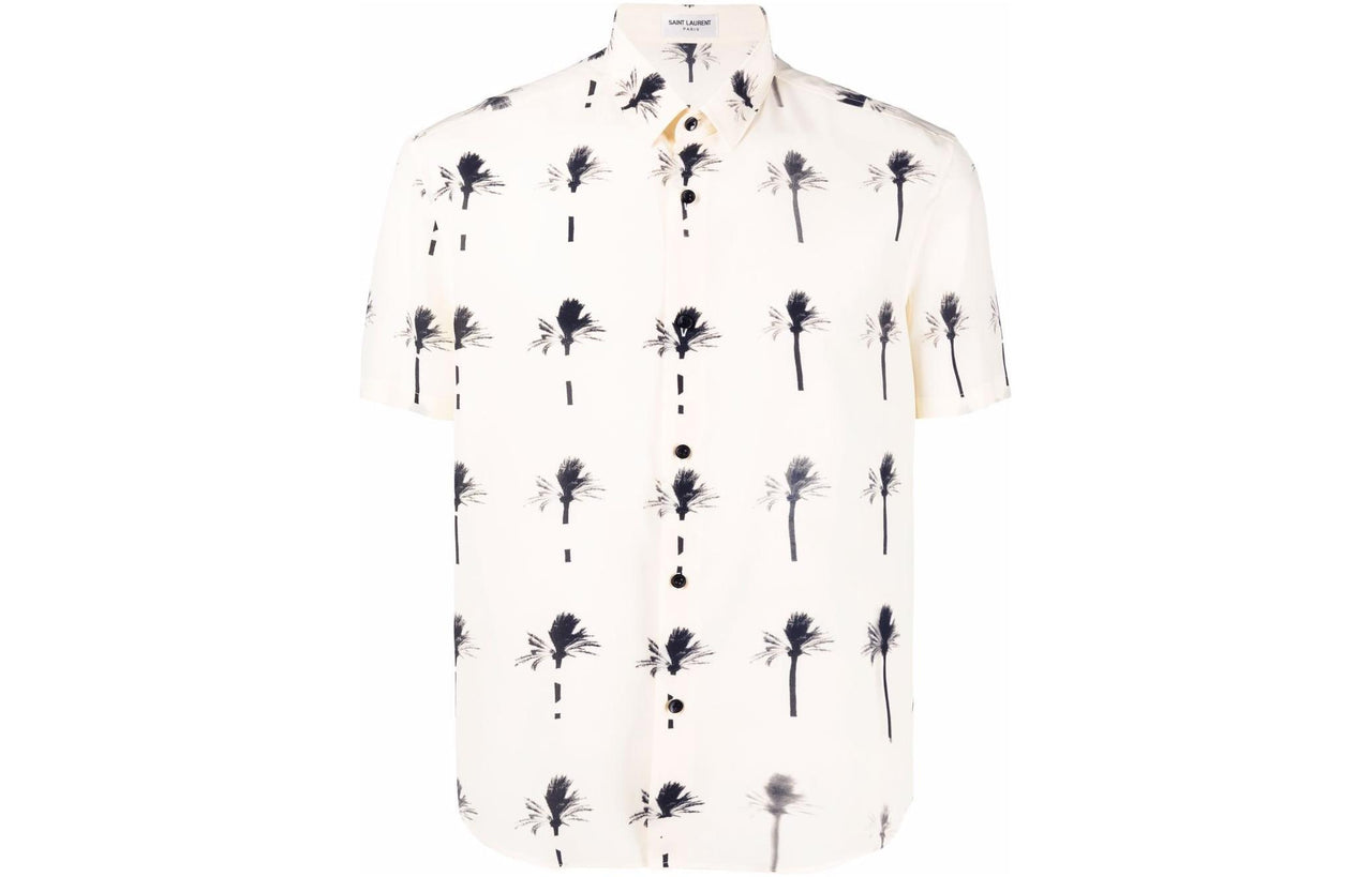 SAINT LAURENT Printed Short-sleeved Shirt