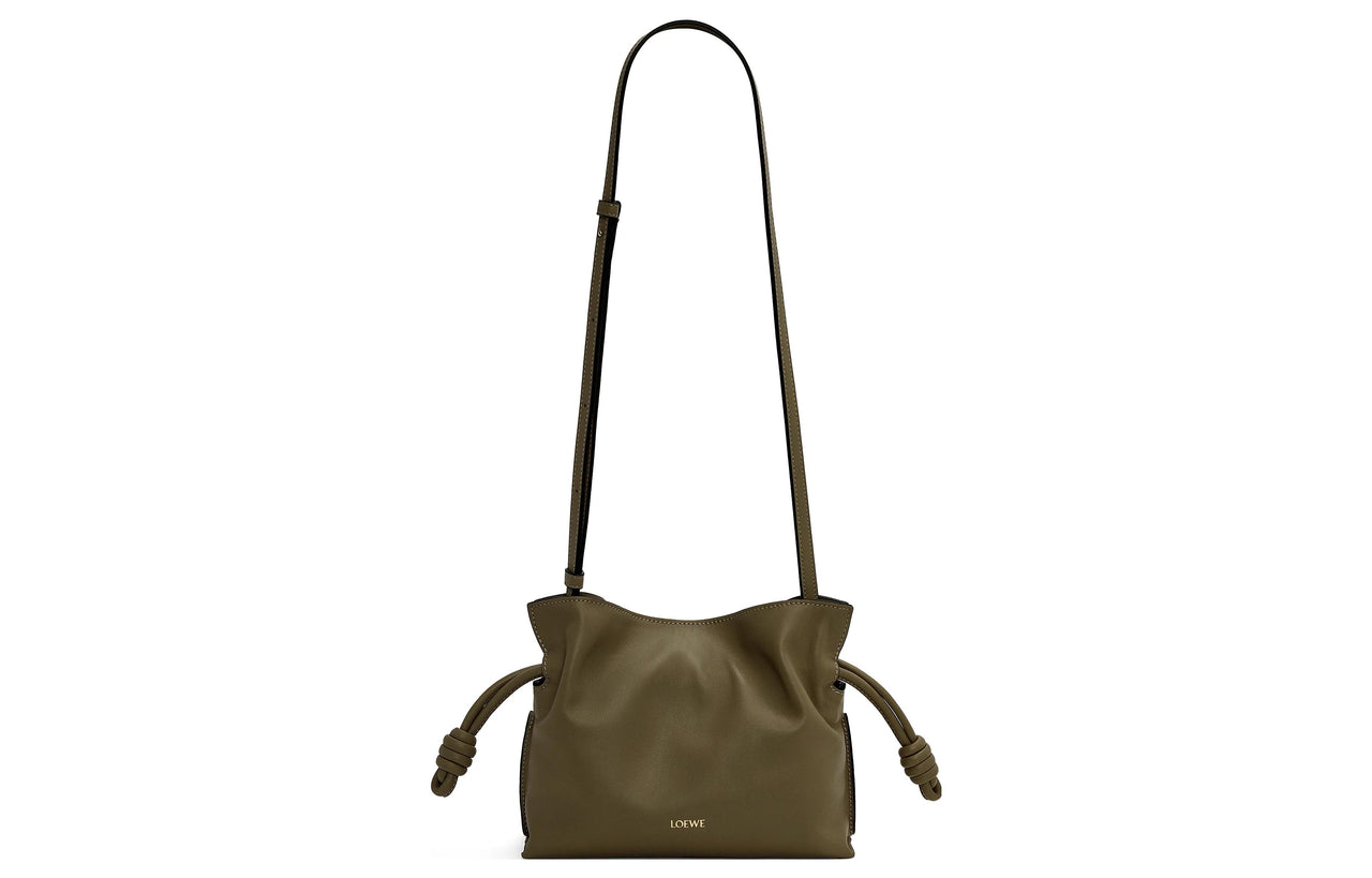LOEWE Flamenco Nappa Cowhide Shoulder Bag, Crossbody Bag, Handbag Mini Women's Dark Khaki Green