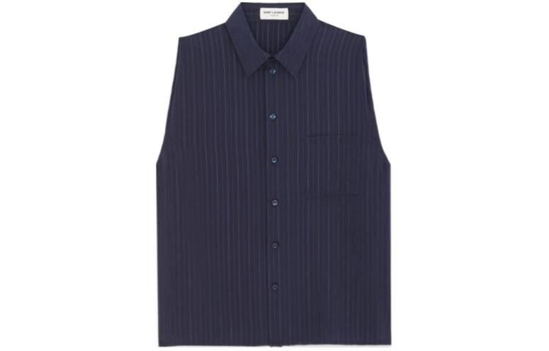 SAINT LAURENT SS24 Shirt Men's Ocean
