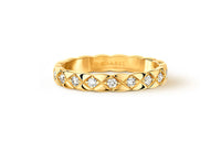 CHANEL CoCo Crush Yellow 18K Gold Slim Fit Rings Women's Gold
