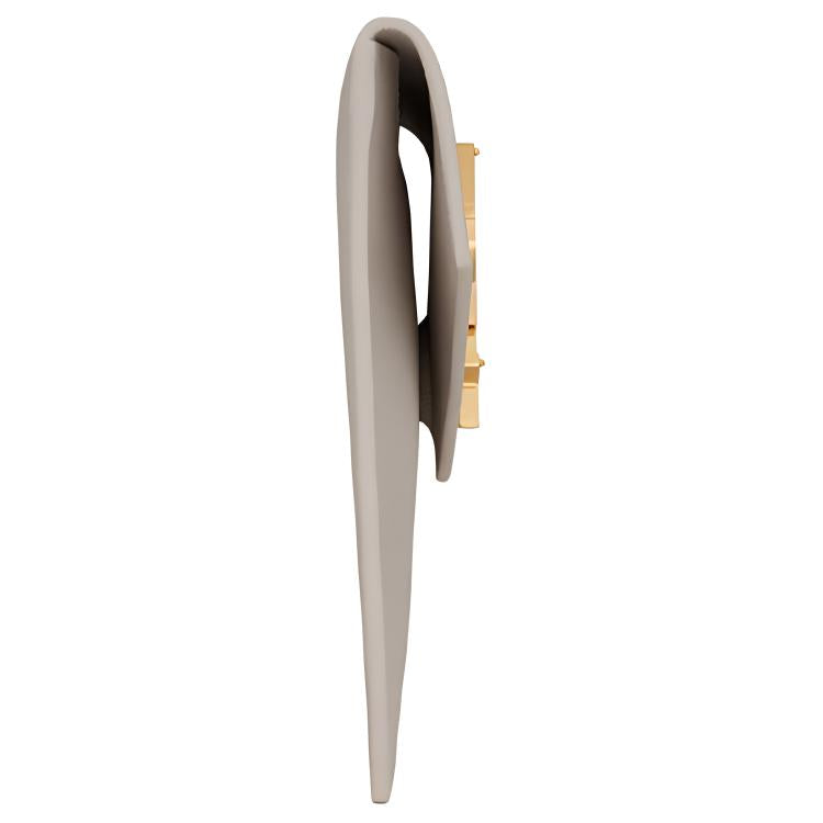 SAINT LAURENT UPTOWN Cow Leather Envelope Bag, Clutch Trumpets Women's Vintage White