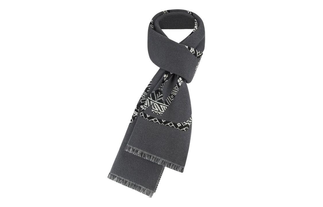 LOUIS VUITTON Wool Knit Scarves Men's Gray