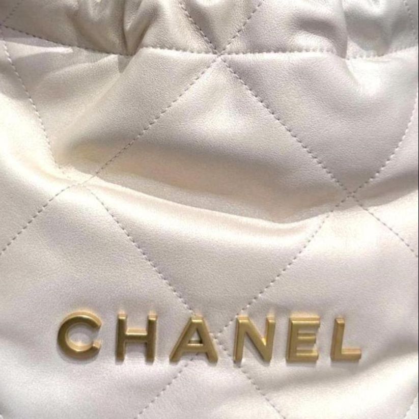 CHANEL 22Bag Calfskin Bucket Bags Shoulder Bag Crossbody Bag Mini Women's Pearl/Pearl White Gradient