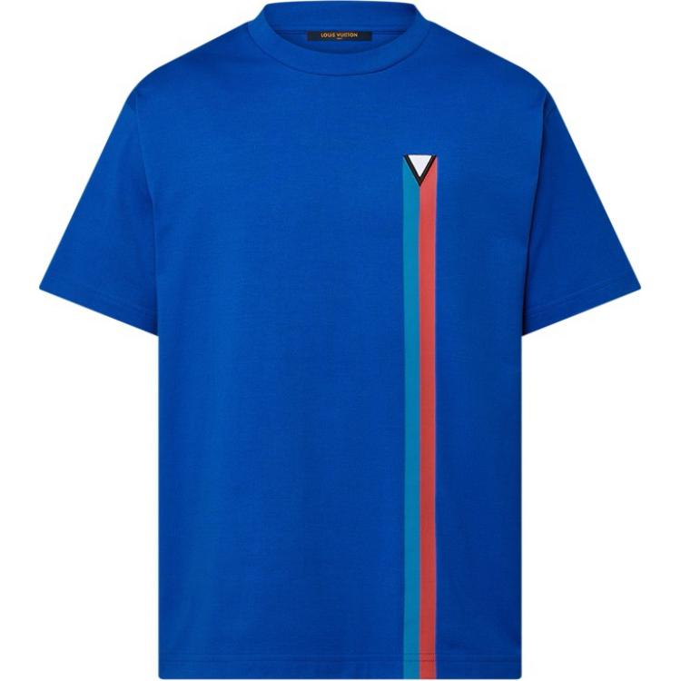 LOUIS VUITTON Short-Sleeved Embroidered Cotton T-Shirt