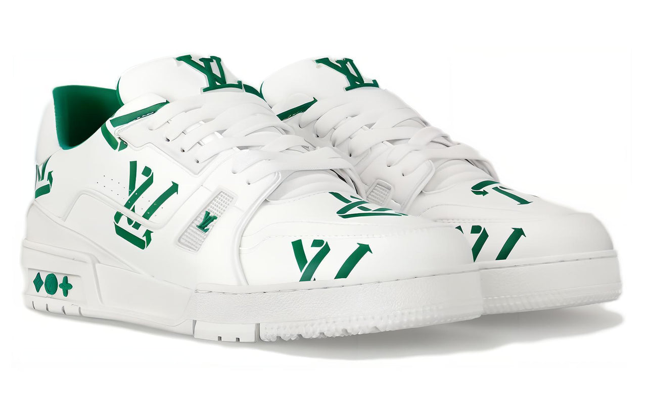 LOUIS VUITTON Lv Trainer Sneakers 'White Green'