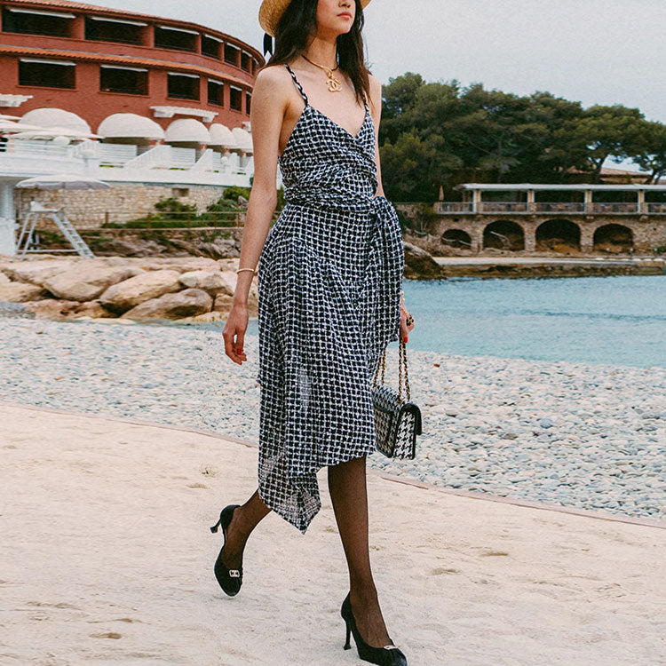 CHANEL SS23 Sleeveless Dress Women's Black