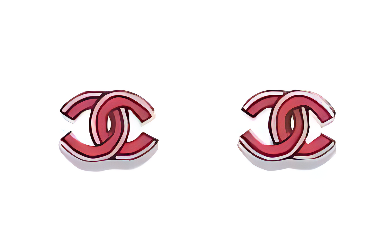 CHANEL Stud Earrings Women's Pink