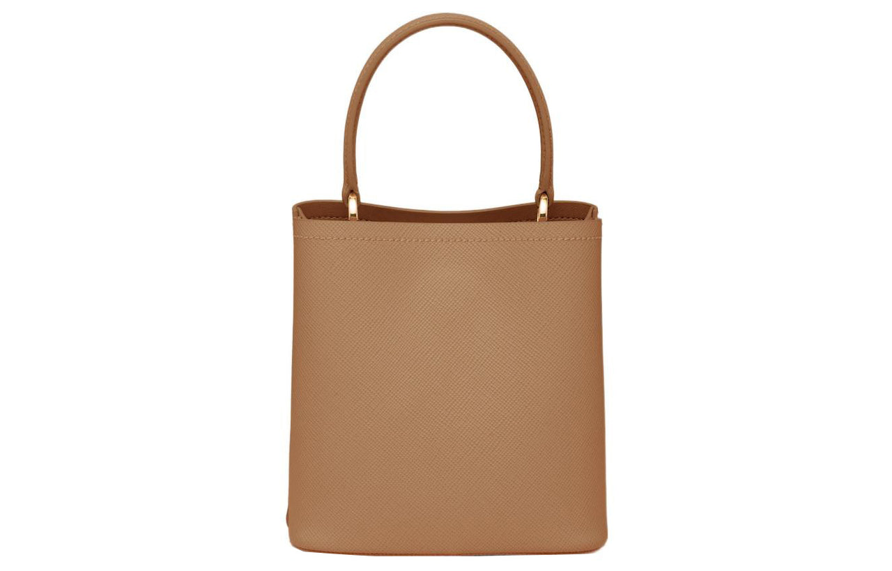 PRADA Panier Leather Shoulder Bag, Crossbody Bag, Handbag Regular Women's Caramel