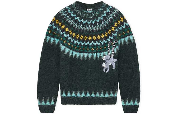 LOEWE X Suna Fujita Pattern Intarsia-Knit Jumper