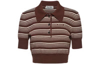 MIU MIU SS23 Polo Shirt Women's Tobacco