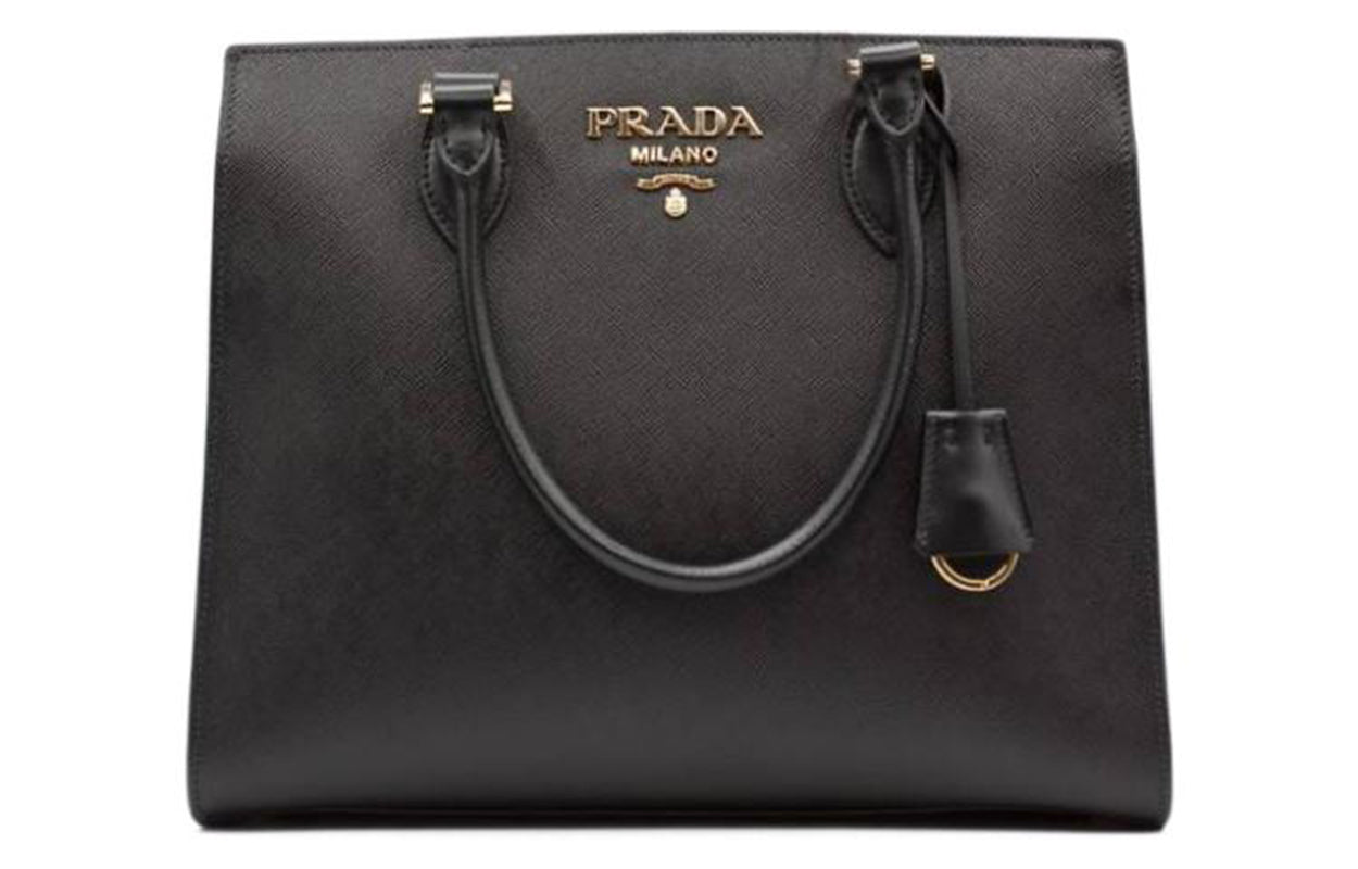 PRADA Leather Tote Bag, Shopping Bag, Shoulder Bag, Crossbody Bag, Handbag Women's Black