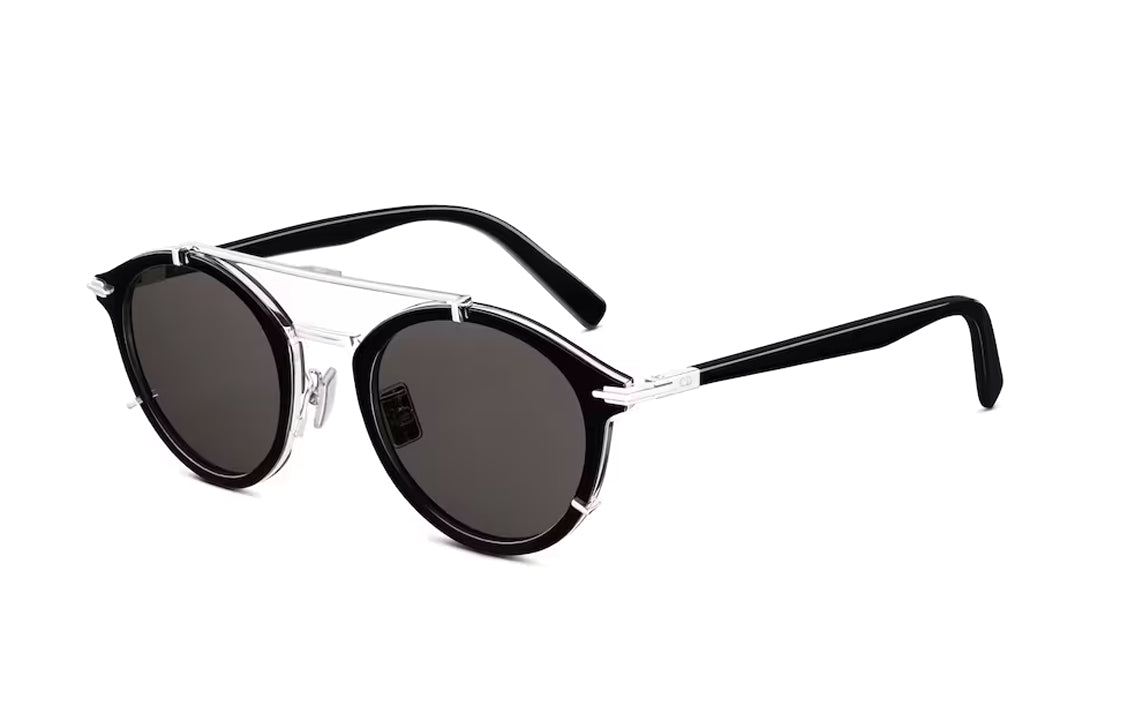 DIOR Acetate Round Sunglasses Men's Black