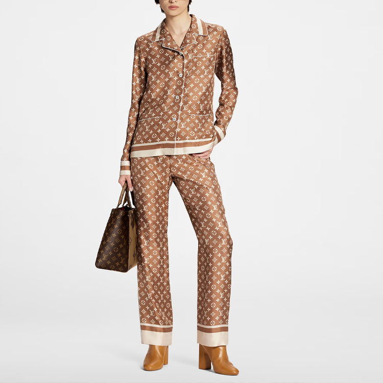 LOUIS VUITTON Casual Pants Women's Brown