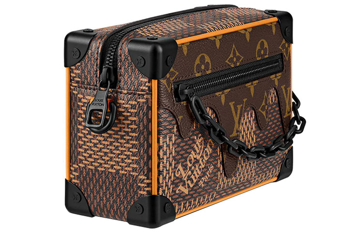 LOUIS VUITTON X Nigo Soft Trunk Damier Ebene Giant Mini Brown