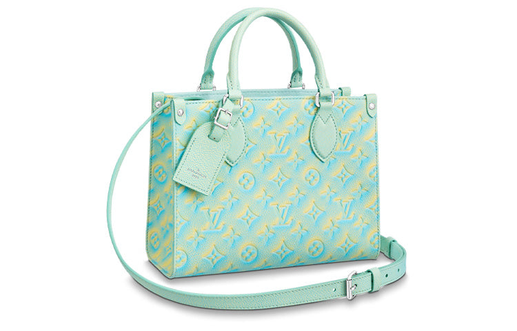 LOUIS VUITTON ONTHEGO Cow Leather Jungle Bag Shoulder Bag Crossbody Bag Handbag Small Size Women's Green